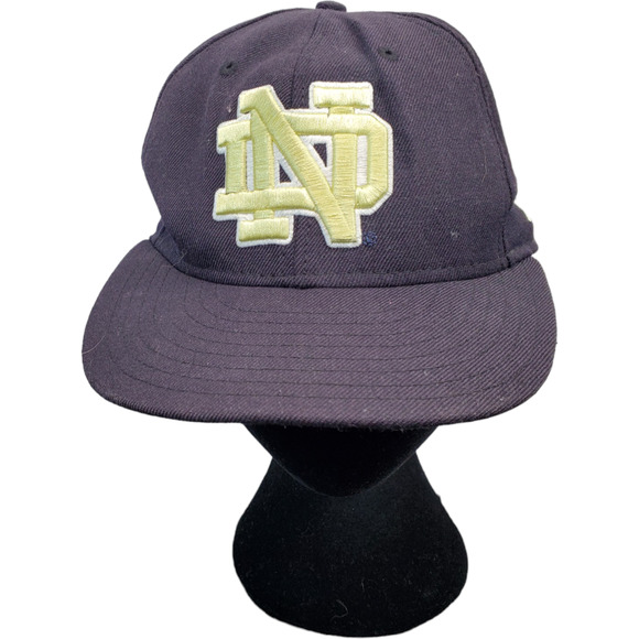 Notre Dame Fighting Irish Football New Era Hat Mens Blue 7.25 59Fifty Adjustable - Picture 1 of 15